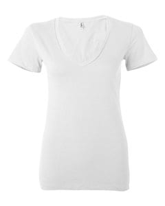 Bella+Canvas 6035 - Deep V-Neck Jersey T-Shirt White